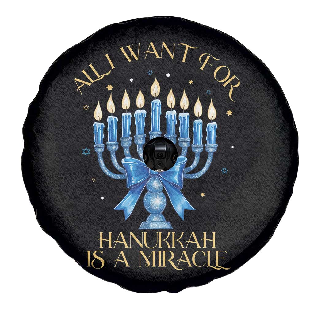 Funny Hanukkah Spare Tire Cover All I Want For Chanukkah Is A Miracle - Wonder Print Shop