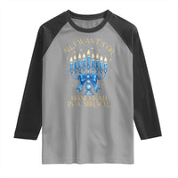 Funny Hanukkah Raglan Shirt All I Want For Chanukkah Is A Miracle - Wonder Print Shop