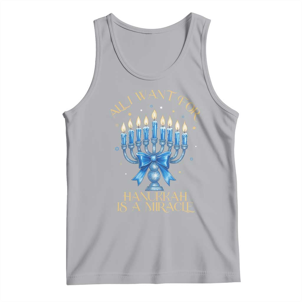 Funny Hanukkah Tank Top All I Want For Chanukkah Is A Miracle - Wonder Print Shop