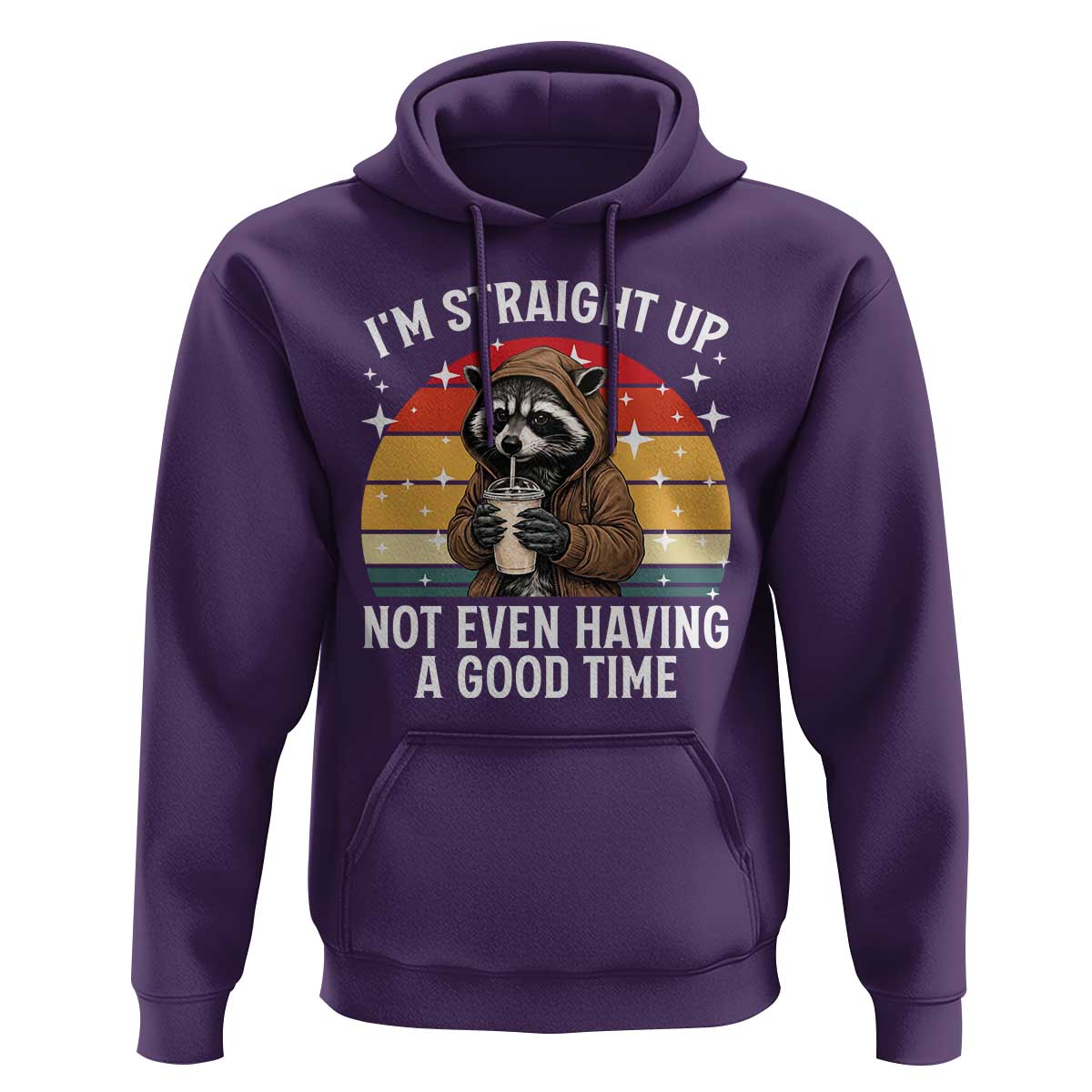 Funny Raccoon Meme Hoodie I Am Straight Up Not Even Having A Good Time - Wonder Print Shop