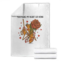 Marcus The Worm Valentine Meme Throw Blanket You Make My Heart Go Honk - Wonder Print Shop