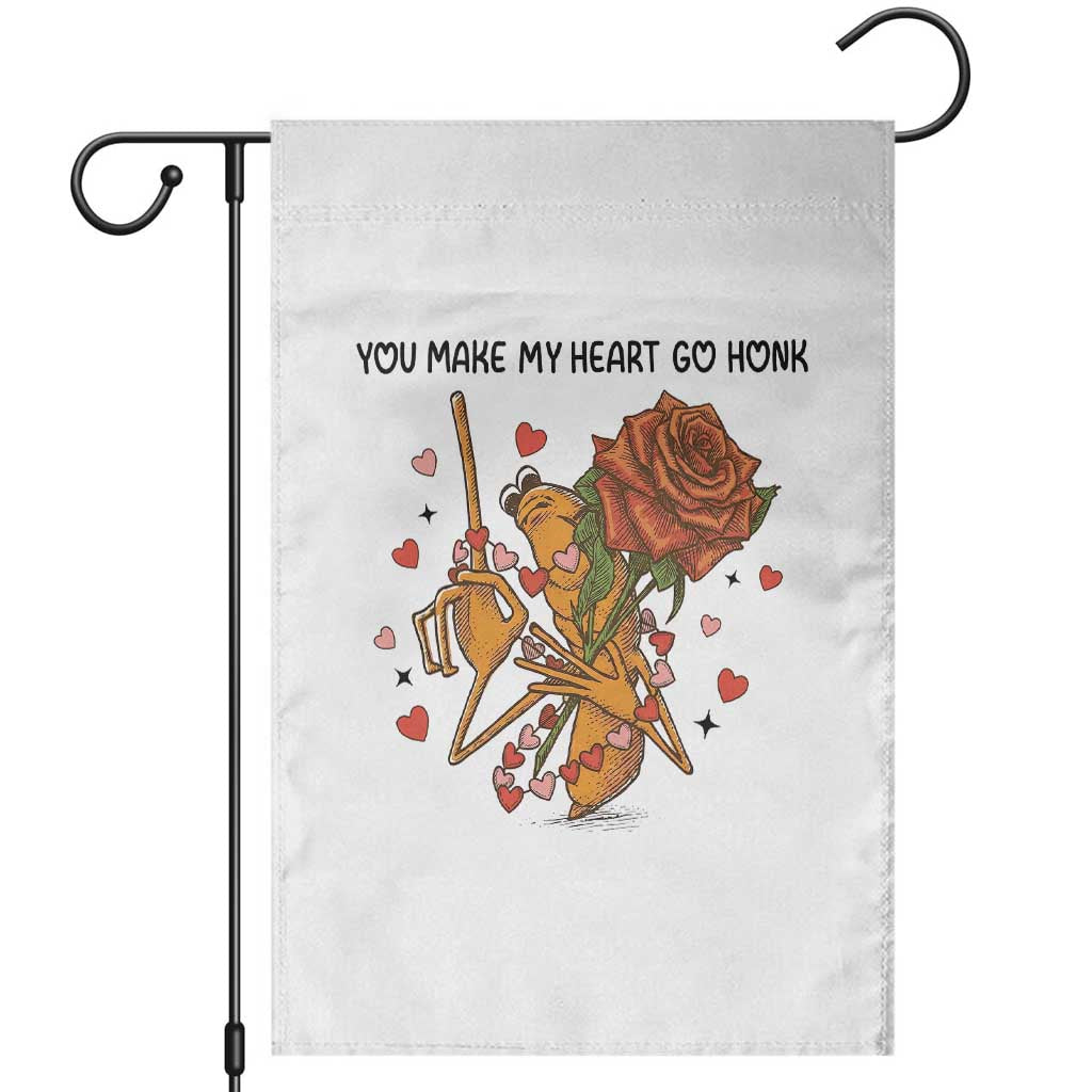 Marcus The Worm Valentine Meme Garden Flag You Make My Heart Go Honk - Wonder Print Shop