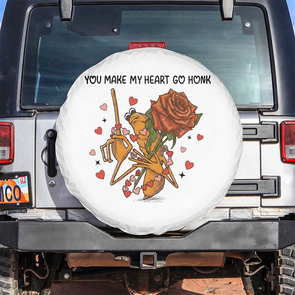 Marcus The Worm Valentine Meme Spare Tire Cover You Make My Heart Go Honk - Wonder Print Shop