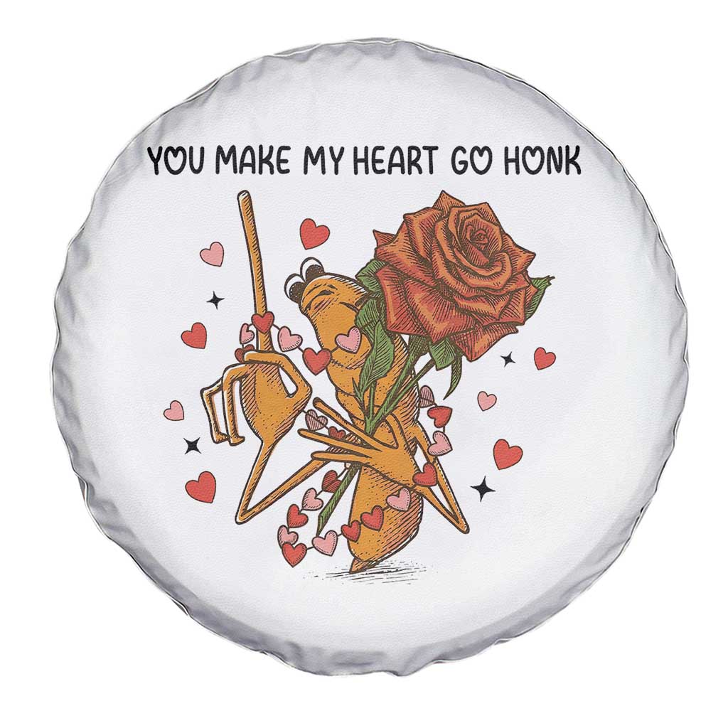 Marcus The Worm Valentine Meme Spare Tire Cover You Make My Heart Go Honk - Wonder Print Shop
