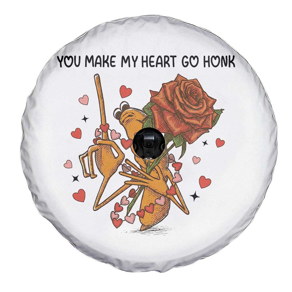 Marcus The Worm Valentine Meme Spare Tire Cover You Make My Heart Go Honk - Wonder Print Shop