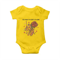 Marcus The Worm Valentine Meme Baby Onesie You Make My Heart Go Honk - Wonder Print Shop