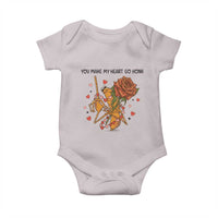 Marcus The Worm Valentine Meme Baby Onesie You Make My Heart Go Honk - Wonder Print Shop