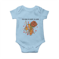 Marcus The Worm Valentine Meme Baby Onesie You Make My Heart Go Honk - Wonder Print Shop