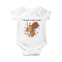 Marcus The Worm Valentine Meme Baby Onesie You Make My Heart Go Honk - Wonder Print Shop