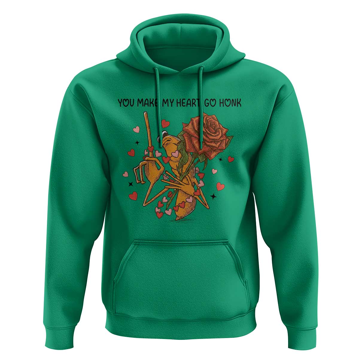 Marcus The Worm Valentine Meme Hoodie You Make My Heart Go Honk - Wonder Print Shop