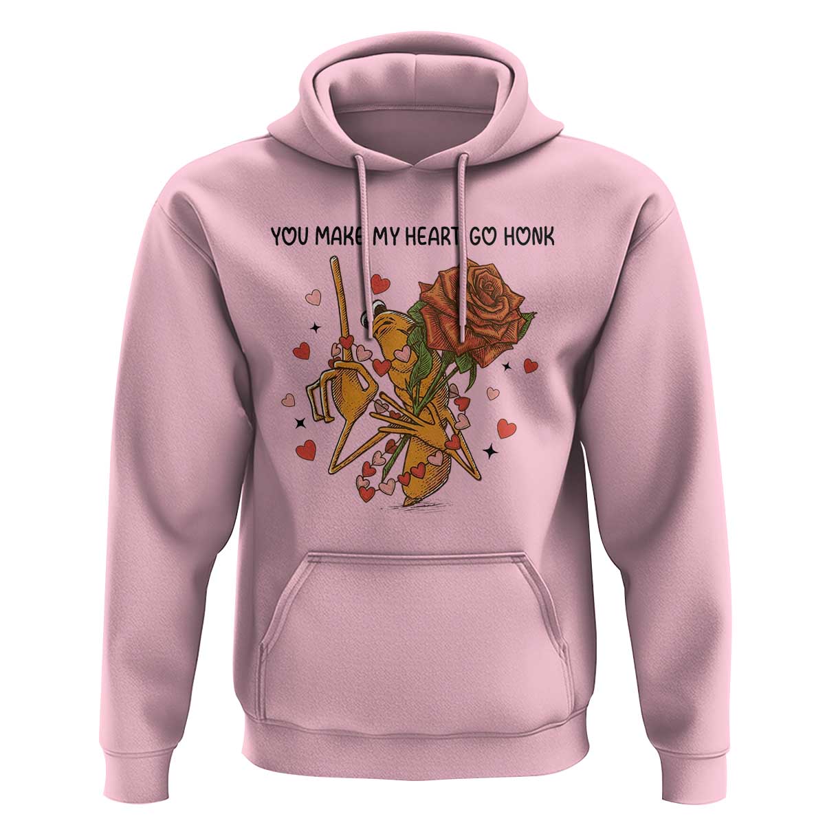 Marcus The Worm Valentine Meme Hoodie You Make My Heart Go Honk - Wonder Print Shop