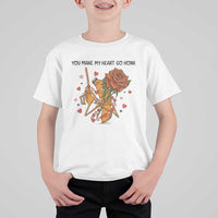 Marcus The Worm Valentine Meme T Shirt For Kid You Make My Heart Go Honk - Wonder Print Shop