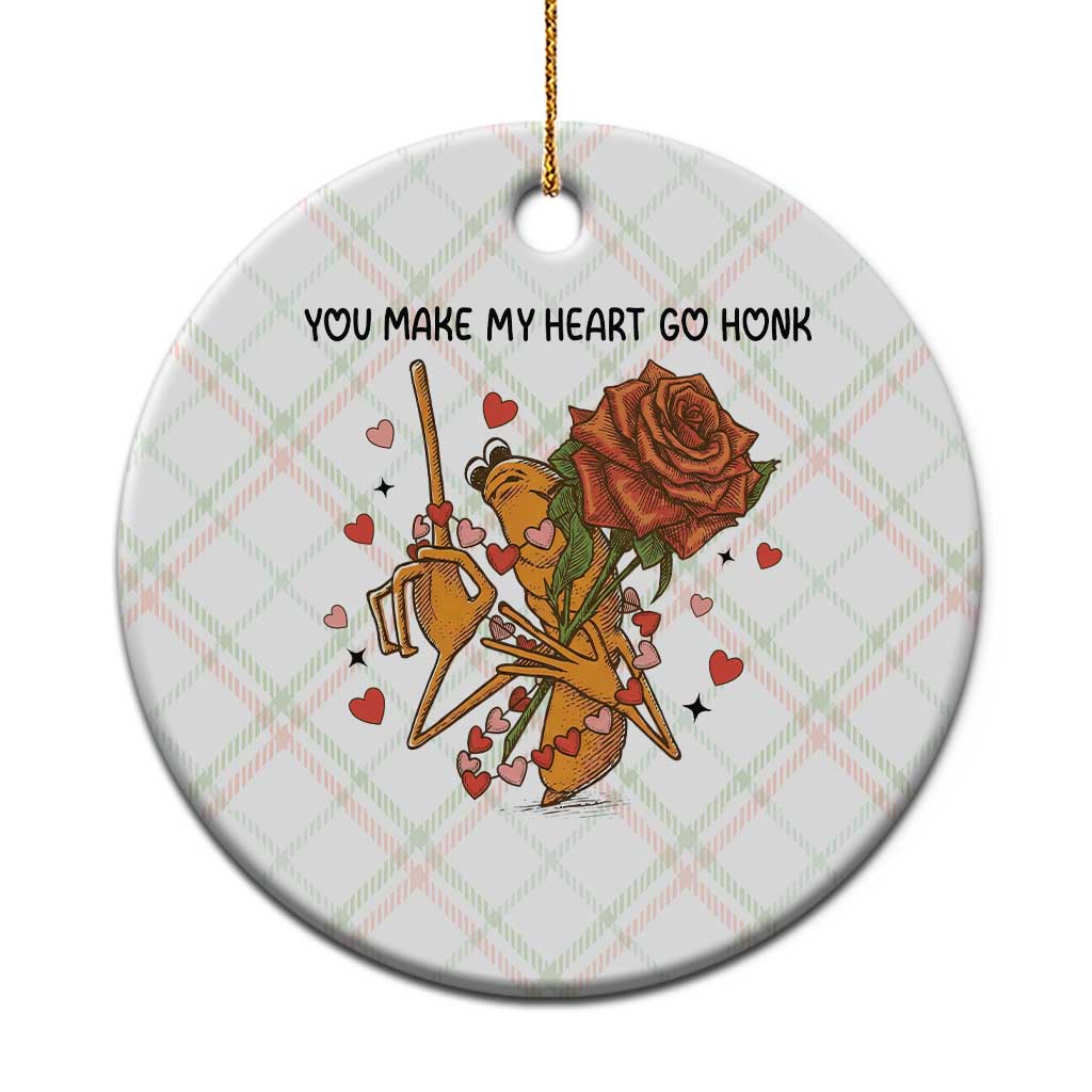 Marcus The Worm Valentine Meme Ceramic Ornament You Make My Heart Go Honk - Wonder Print Shop
