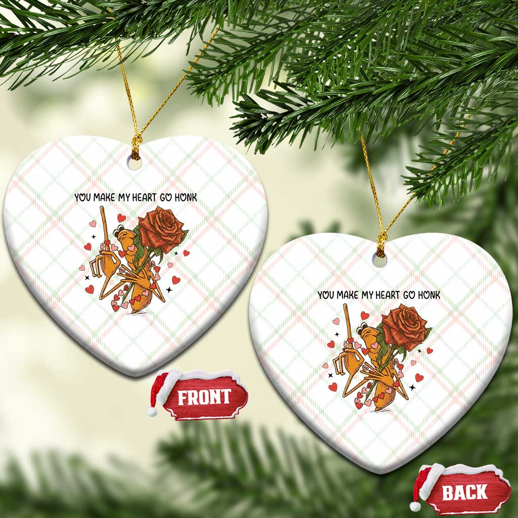 Marcus The Worm Valentine Meme Ceramic Ornament You Make My Heart Go Honk - Wonder Print Shop