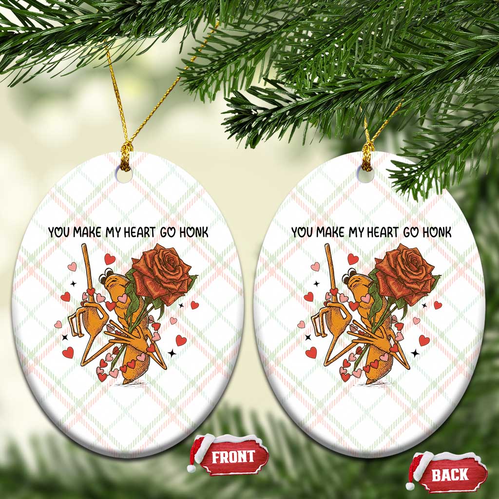 Marcus The Worm Valentine Meme Ceramic Ornament You Make My Heart Go Honk - Wonder Print Shop