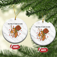 Marcus The Worm Valentine Meme Ceramic Ornament You Make My Heart Go Honk - Wonder Print Shop