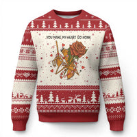 Marcus The Worm Valentine Meme Ugly Christmas Sweater You Make My Heart Go Honk - Wonder Print Shop
