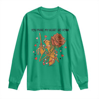 Marcus The Worm Valentine Meme Long Sleeve Shirt You Make My Heart Go Honk - Wonder Print Shop