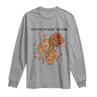 Marcus The Worm Valentine Meme Long Sleeve Shirt You Make My Heart Go Honk - Wonder Print Shop