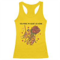 Marcus The Worm Valentine Meme Racerback Tank Top You Make My Heart Go Honk - Wonder Print Shop