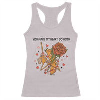 Marcus The Worm Valentine Meme Racerback Tank Top You Make My Heart Go Honk - Wonder Print Shop