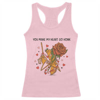 Marcus The Worm Valentine Meme Racerback Tank Top You Make My Heart Go Honk - Wonder Print Shop