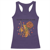 Marcus The Worm Valentine Meme Racerback Tank Top You Make My Heart Go Honk - Wonder Print Shop