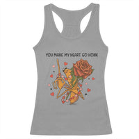 Marcus The Worm Valentine Meme Racerback Tank Top You Make My Heart Go Honk - Wonder Print Shop