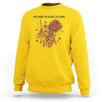 Marcus The Worm Valentine Meme Sweatshirt You Make My Heart Go Honk - Wonder Print Shop