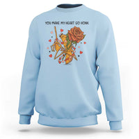 Marcus The Worm Valentine Meme Sweatshirt You Make My Heart Go Honk - Wonder Print Shop
