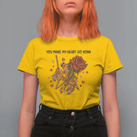 Marcus The Worm Valentine Meme T Shirt For Women You Make My Heart Go Honk - Wonder Print Shop