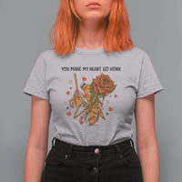 Marcus The Worm Valentine Meme T Shirt For Women You Make My Heart Go Honk - Wonder Print Shop