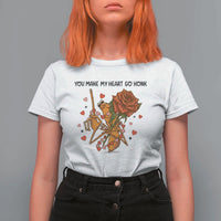 Marcus The Worm Valentine Meme T Shirt For Women You Make My Heart Go Honk - Wonder Print Shop