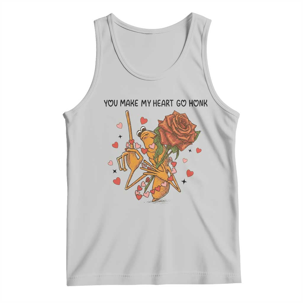 Marcus The Worm Valentine Meme Tank Top You Make My Heart Go Honk - Wonder Print Shop
