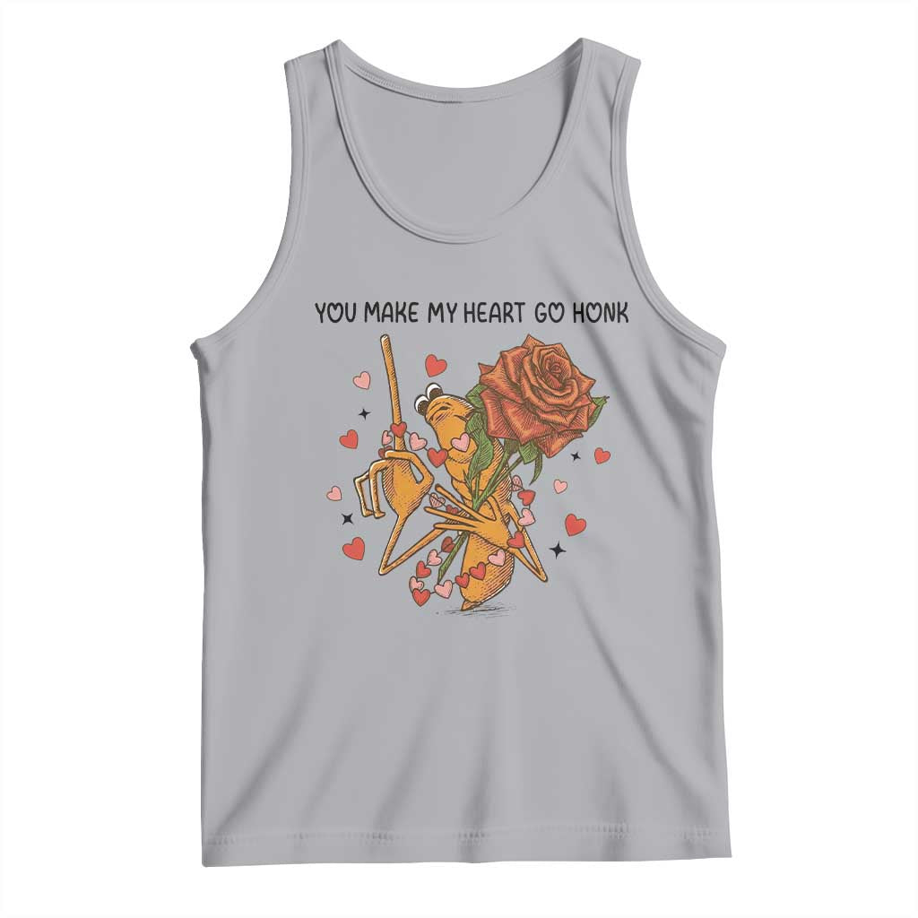 Marcus The Worm Valentine Meme Tank Top You Make My Heart Go Honk - Wonder Print Shop