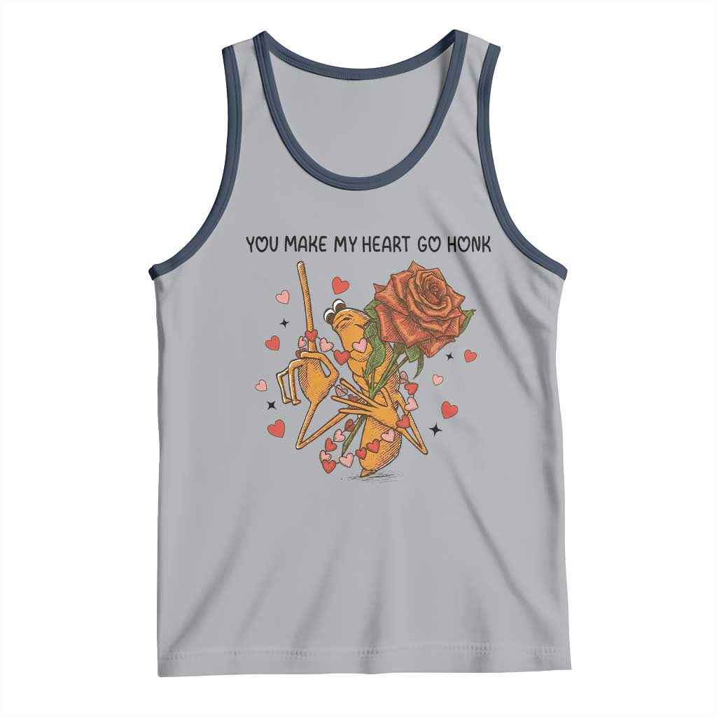 Marcus The Worm Valentine Meme Tank Top You Make My Heart Go Honk - Wonder Print Shop