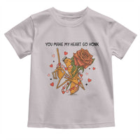 Marcus The Worm Valentine Meme Toddler T Shirt You Make My Heart Go Honk - Wonder Print Shop
