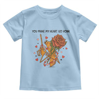 Marcus The Worm Valentine Meme Toddler T Shirt You Make My Heart Go Honk - Wonder Print Shop