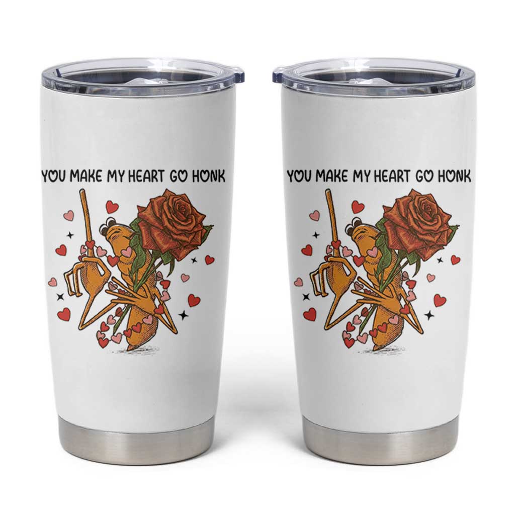 Marcus The Worm Valentine Meme Tumbler Cup You Make My Heart Go Honk - Wonder Print Shop