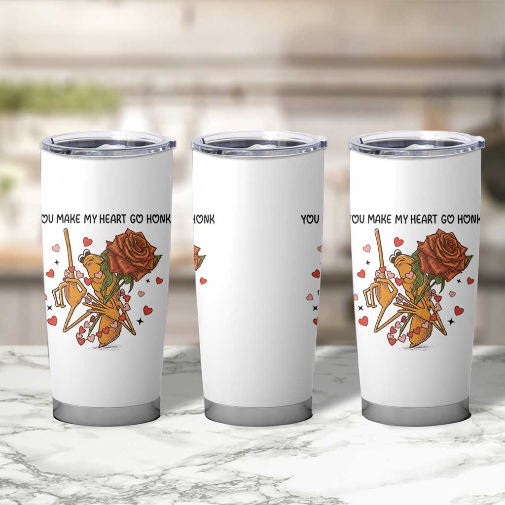 Marcus The Worm Valentine Meme Tumbler Cup You Make My Heart Go Honk - Wonder Print Shop