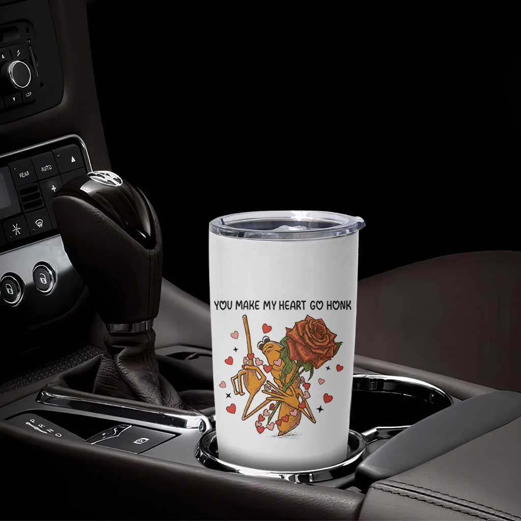 Marcus The Worm Valentine Meme Tumbler Cup You Make My Heart Go Honk - Wonder Print Shop
