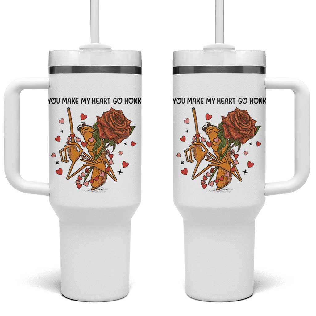 Marcus The Worm Valentine Meme Tumbler With Handle You Make My Heart Go Honk - Wonder Print Shop