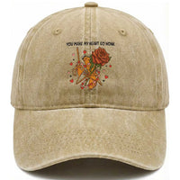 Marcus The Worm Valentine Meme Washed Cotton Baseball Cap You Make My Heart Go Honk