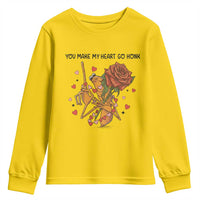 Marcus The Worm Valentine Meme Youth Sweatshirt You Make My Heart Go Honk - Wonder Print Shop