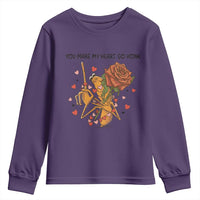 Marcus The Worm Valentine Meme Youth Sweatshirt You Make My Heart Go Honk - Wonder Print Shop