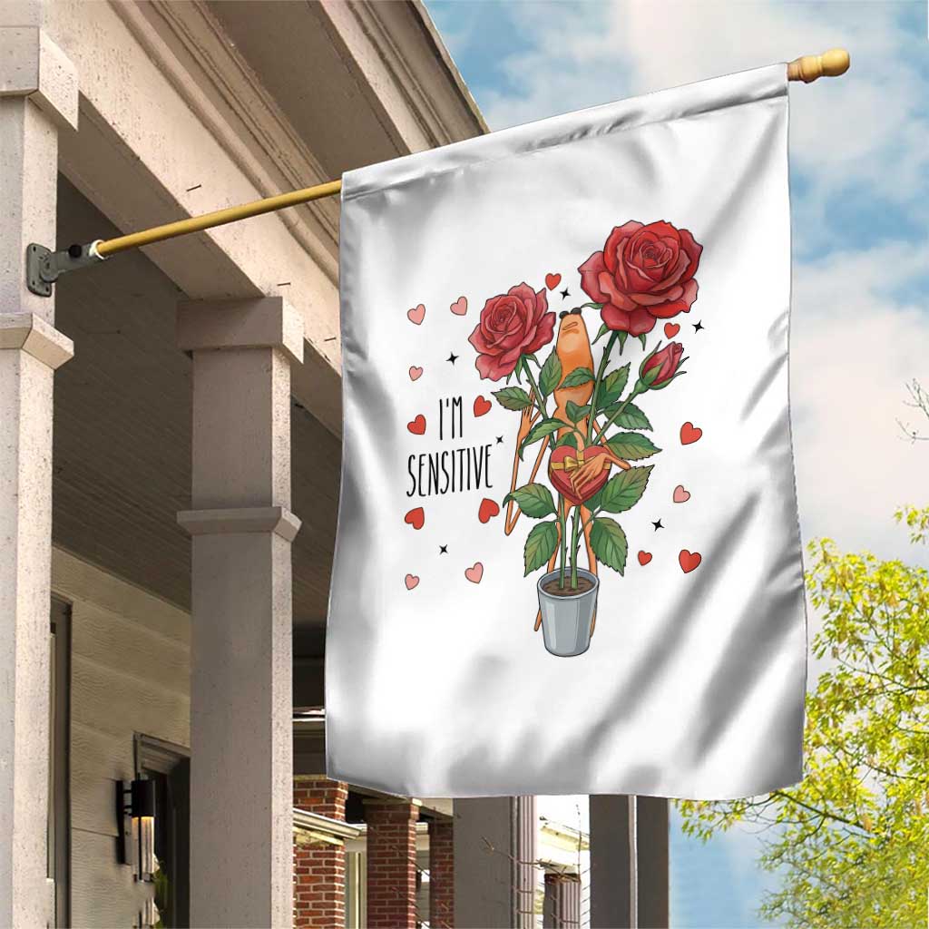 Marcus The Worm Valentine Meme Garden Flag I Am Senstive - Wonder Print Shop