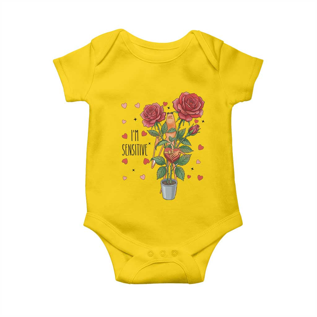 Marcus The Worm Valentine Meme Baby Onesie I Am Senstive - Wonder Print Shop