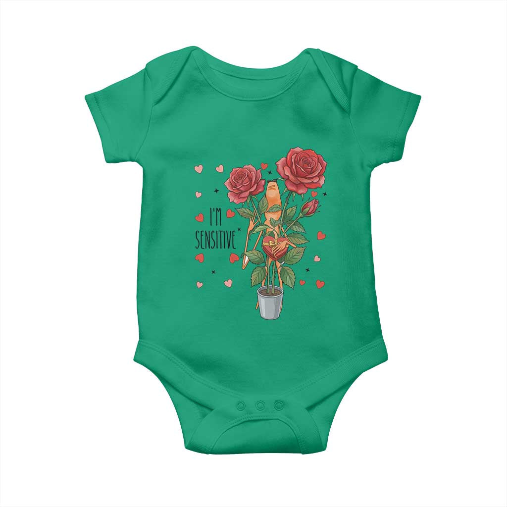 Marcus The Worm Valentine Meme Baby Onesie I Am Senstive - Wonder Print Shop
