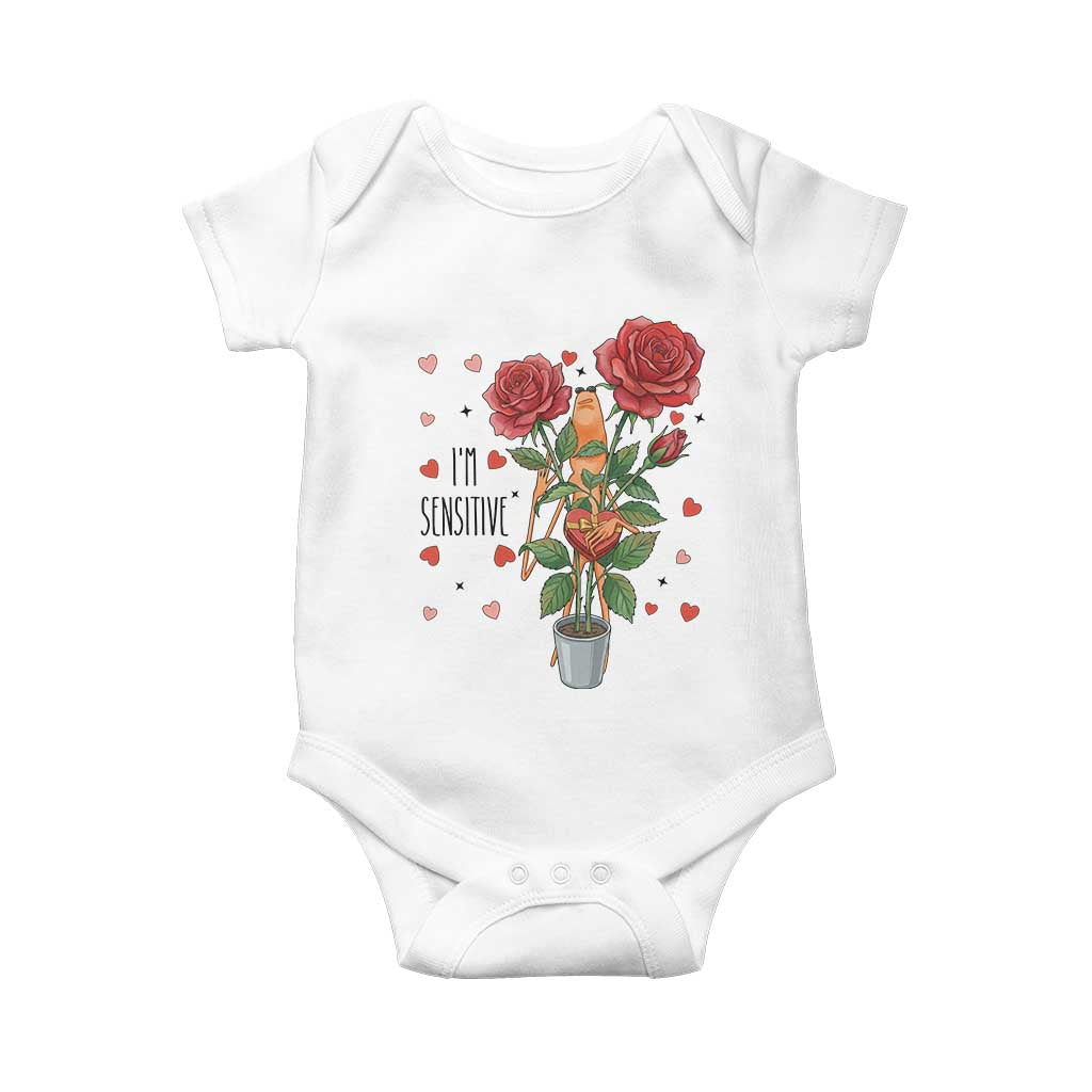 Marcus The Worm Valentine Meme Baby Onesie I Am Senstive - Wonder Print Shop