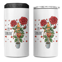 Marcus The Worm Valentine Meme 4 in 1 Can Cooler Tumbler I Am Senstive - Wonder Print Shop